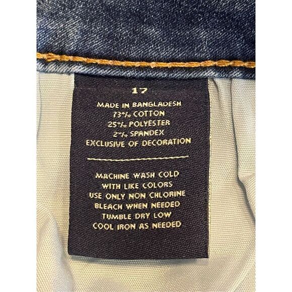 US POLO ASSN HIGH-RISE Skinny Jeans Med Wash size 17 (3495) Read - Picture 9 of 10